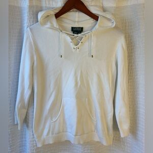 Ralph Lauren Women's White Hooded Sweater